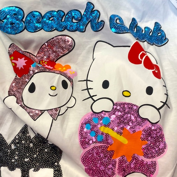 Forever 21, NWT, Hello Kitty & Friends Beach Tee Cover Up, Sz Large - Picture 4 of 8